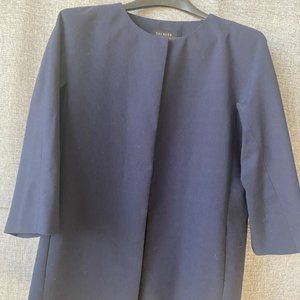Open 3/4 sleeve navy jacket